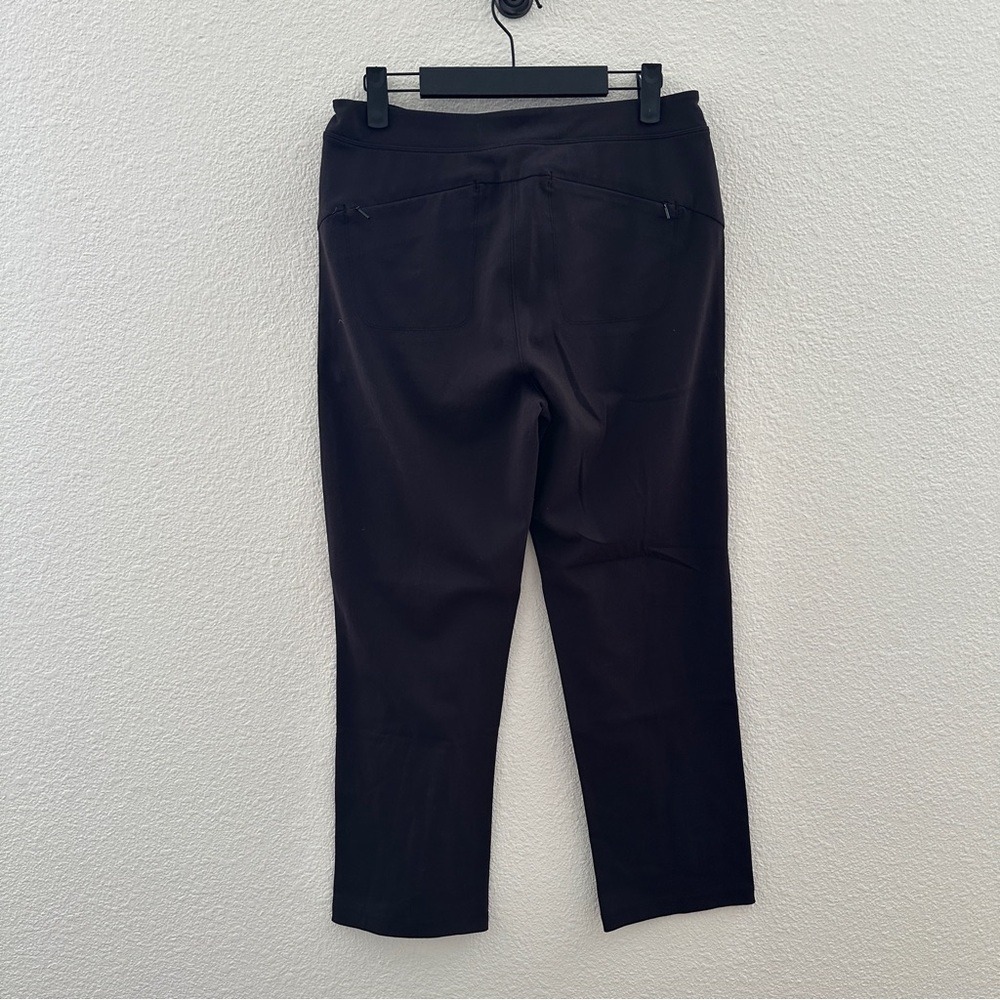 Athleta Black Brooklyn Ankle Pants Mid Rise Pull On Commuter Trousers 10 - Picture 5 of 9